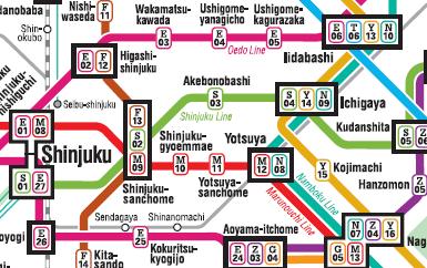 Colorblind Tokyo Subway Map